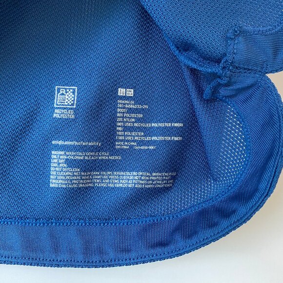 Uniqlo x Roger Federer x JW Anderson Mens Tennis Polo Shirt Blue Size M Dry-Ex - Picture 9 of 11